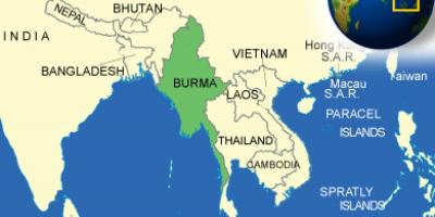بورما أو ميانمار خريطة