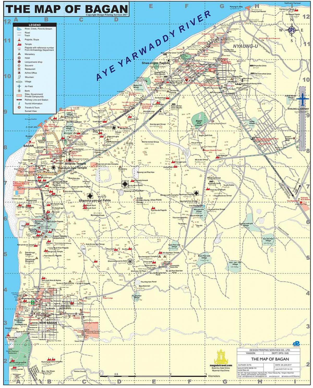 باغان بورما خريطة