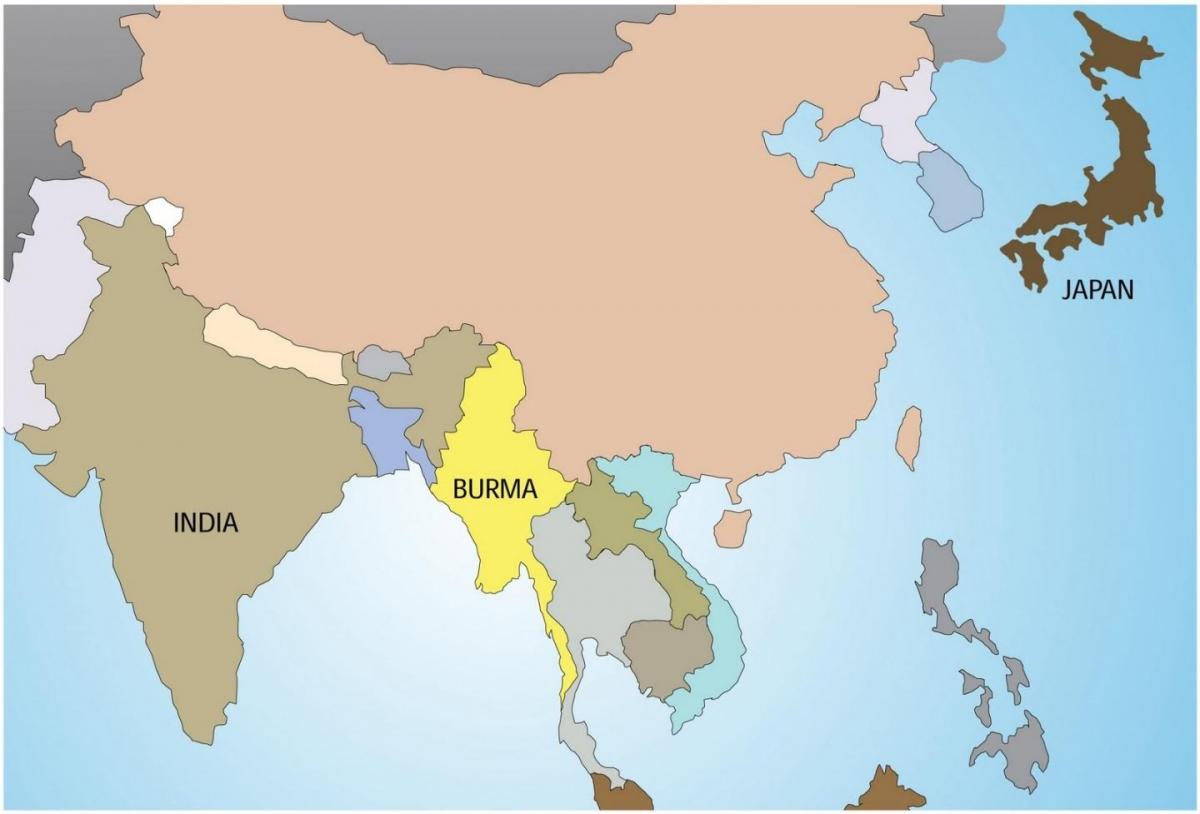 ميانمار في خريطة العالم