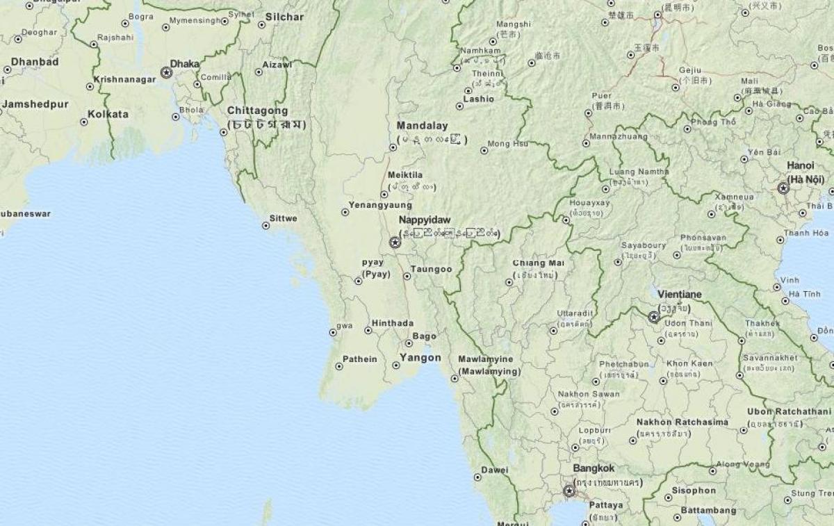 خريطة لتحديد المواقع في ميانمار