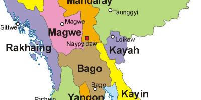ميانمار خريطة الصورة