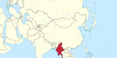 خريطة العالم ميانمار بورما