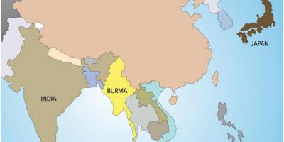 ميانمار في خريطة العالم