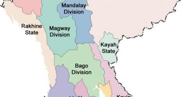 ميانمار خريطة الدول
