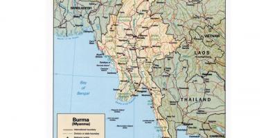 خريطة ميانمار مع المدن