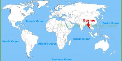 بورما الموقع على الخريطة